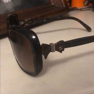 Chanel Bow Sunglasses tortoise shell used w case